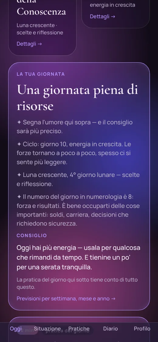 La tua giornata con un consiglio